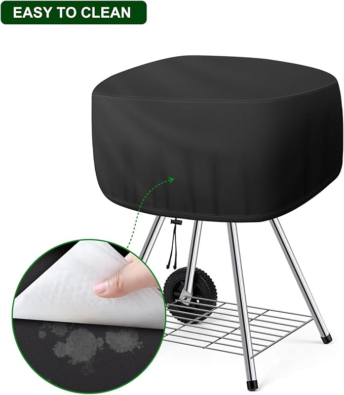 Cover for Outdoor 18 Inch Charcoal Grill, Grill Cover Fits Most Walk-a-Bout Charcoal Grills Within 21.5 * 21.5 * 14.5 in, Water-Resistant Oxford Fabric