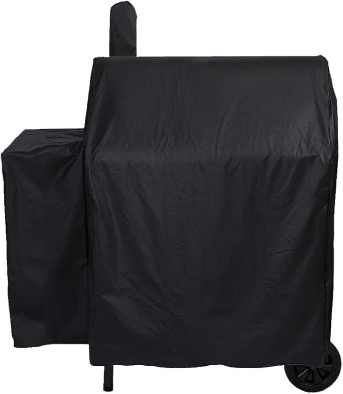 Heavy Duty Waterproof Grill Cover for Char-Griller 2121,2828,2727,2929 Grills and Char-Griller Smokers Without Side Fire Box,Black