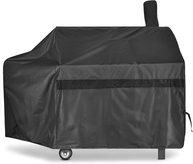 Offset Smoker Cover 60 inch Charcoal Pellet Grill Cover Heavy Duty Waterproof 600D BBQ Smoker Cover for Brinkmann for Char-Broil for Weber for Nexgrill for New Braunfels for Oklahoma Joe's
