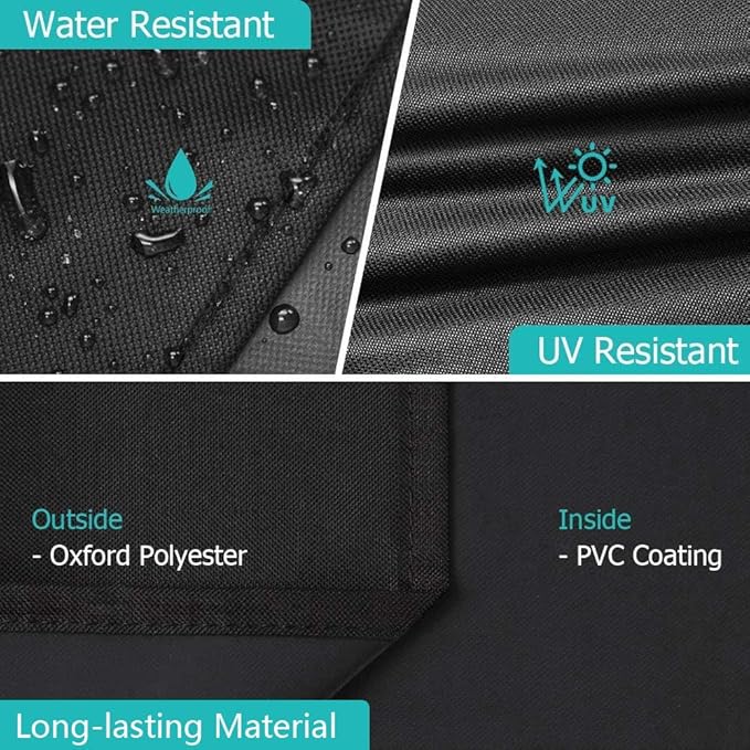 Offset Smoker Cover 60 inch Charcoal Pellet Grill Cover Heavy Duty Waterproof 600D BBQ Smoker Cover for Brinkmann for Char-Broil for Weber for Nexgrill for New Braunfels for Oklahoma Joe's