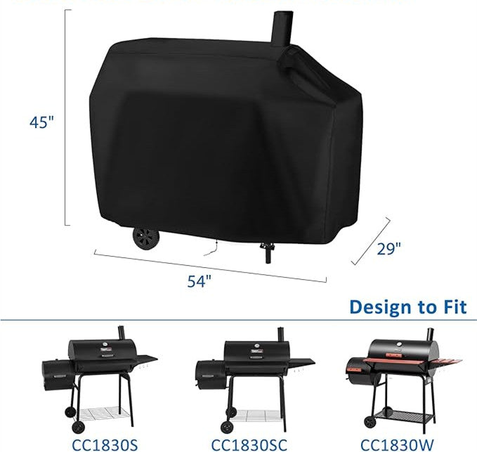 Charcoal Grills Cover for Royal Gourmet CC1830W 30 Barrel Charcoal Grill&for CC1830S Charcoal Grill, Heavy Duty Waterproof Cover, Outdoor BBQ Grilling Cover