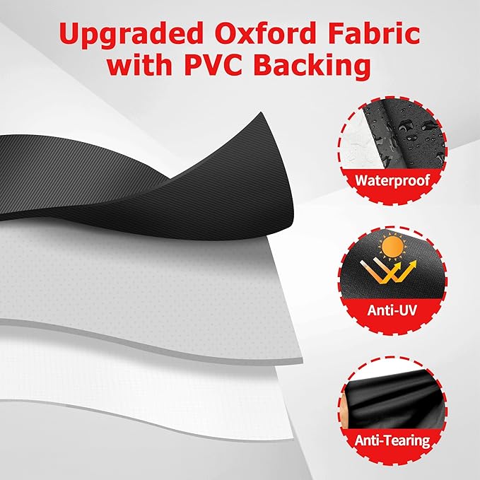 55 Inch Grill Cover, Waterproof BBQ Cover, Anti-UV & Tear-Proof, Grill Cover for Outdoor Grill, Weather-Proof Barbecue Cover for Weber Char-Broil Brinkmann Holland JennAir and More