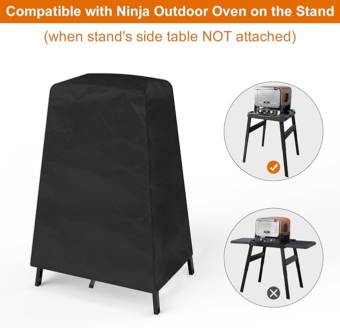 Waterproof Cover for Ninja Woodfire Pizza Oven and Stand, Woodfire Outdoor Grill Cover for Ninja OO101 Pizza Oven on Stand, Weather Resistant Pizza Oven Accessories(Cover Only)