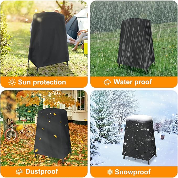 Waterproof Cover for Ninja Woodfire Pizza Oven and Stand, Woodfire Outdoor Grill Cover for Ninja OO101 Pizza Oven on Stand, Weather Resistant Pizza Oven Accessories(Cover Only)