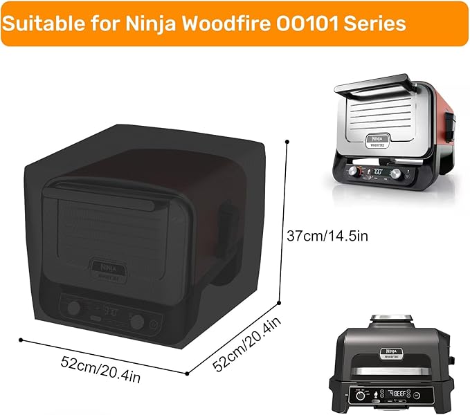 Pizza Oven Cover for Ninja OO101 Series, Waterproof Cover for Ninja Woodfire Outdoor Grill, 420D Oxford Heavy Duty Weatherproof Cover for Ninja Smoker Oven