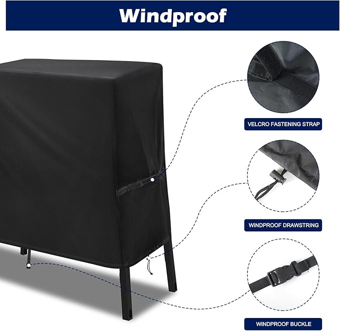 Griddle Grill Cover for Blackstone 22 inch and 17 inch with Hood and Stand, Waterproof UV Resistant Rip-Proof Material Griddle Cover - Black(Cover Only)