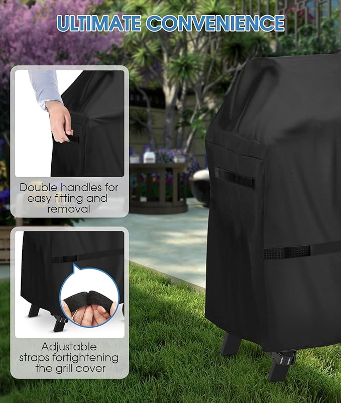 Grill Cover for Ninja Woodfire Outdoor Grills and Stand,Water-Resistant Outdoor Wood fire Cover for Ninja OG701 Grill Smoker (Cover Only)