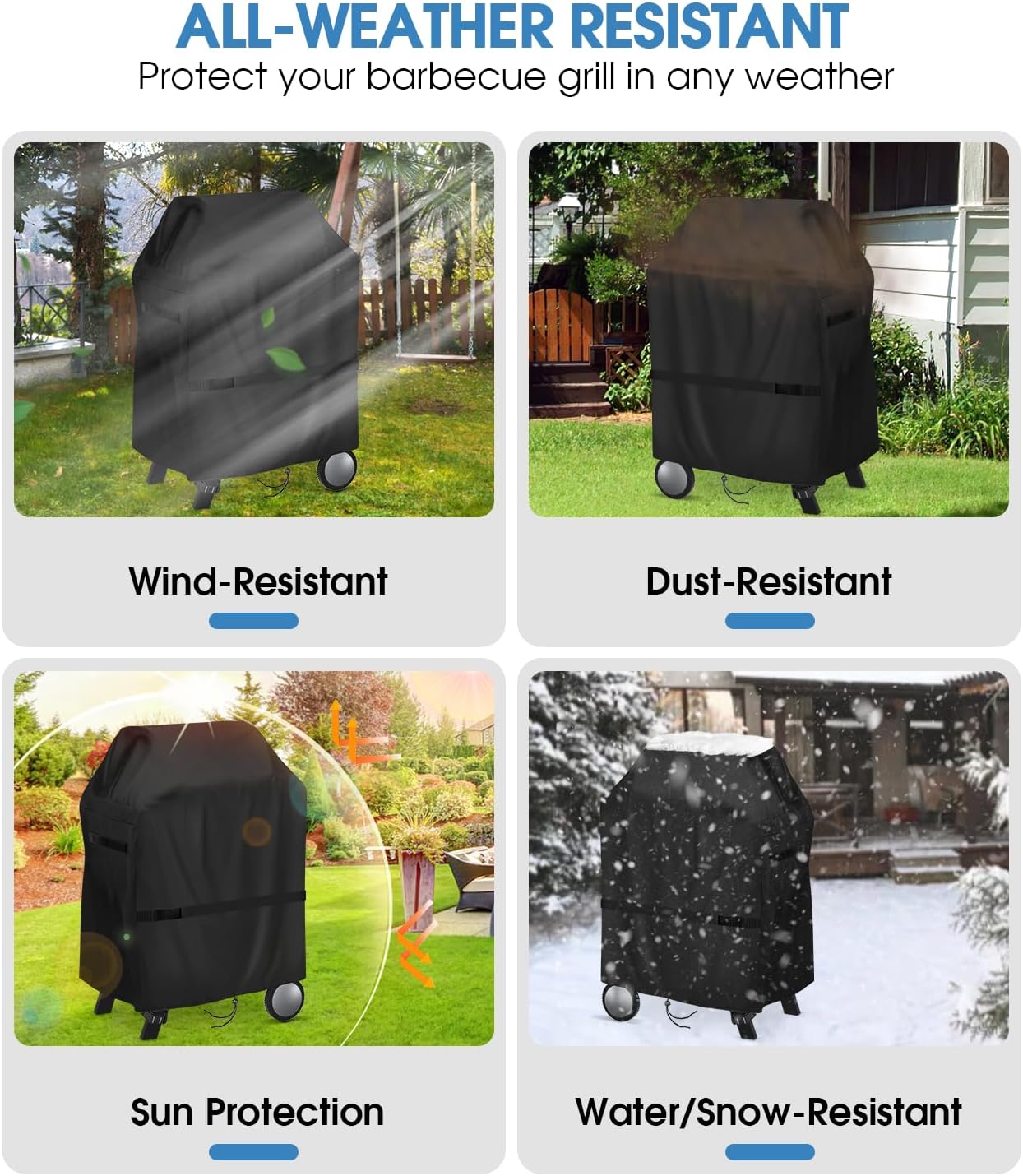 Grill Cover for Ninja Woodfire Outdoor Grills and Stand,Water-Resistant Outdoor Wood fire Cover for Ninja OG701 Grill Smoker (Cover Only)
