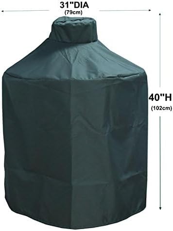 Grill Cover Compatible with Large Big Green Egg, Ceramic Grill Cover Outdoor Grill Cover with Durable and Water Resistant Fabric, Large(Green)