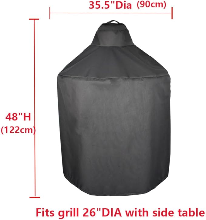 Grill Cover Compatible with Extra Large Big Green Egg Grill, Kamado Ceramic Grill Cover, Outdoor Grill Cover with Durable and Waterproof Fabric, 35.5" Dia X 48" H (X-Large)