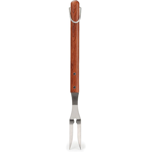 BBQ Grill Fork, 17.25", Long Handle Keeps Hands Safe from Fire, Made from Stainless Steel & Rosewood