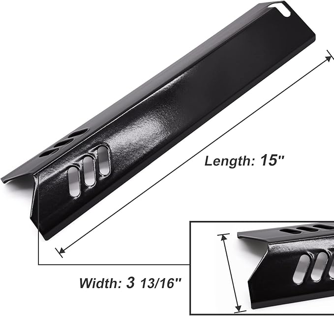 Replacement Parts for Dyna-Glo DGB610SSP DGH483CRP DGF493BNP DGF510SBP Grills, 15 inch Porcelain Grill Heat Tents Heat Plates for Outdoor Gourmet GR2205720-OG-00 GR2205723-OG-00, Set of 6