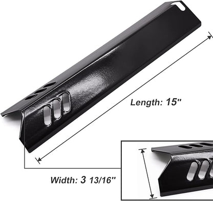 Replacement Parts for Dyna-Glo DGB610SSP DGH483CRP DGF493BNP DGF510SBP Grills, 15 inch Porcelain Grill Heat Tents Heat Plates for Outdoor Gourmet GR2205720-OG-00 GR2205723-OG-00, Set of 6