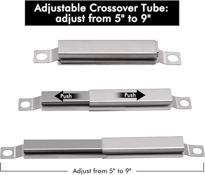 Grill Replacement Parts for Charbroil Advantage 4 Burner 463344116, 466344116. Heat Plate Shields, Burner, Carryover Tube and Igniters for Charbroil 463344116 Replacement Parts, Char-Broil 466344116.