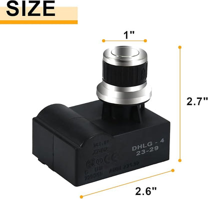 4 Outlet AA Battery Silver Cap Push Button Chrome Coated Spark Generator tact Electric Igniter Grill Ignitor for Amana, Brinkmann, Charbroil, Kenmore, Master Forge, Uniflame and Others