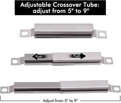 Grill Replacement Parts for Kenmore 6 Burner 146.23681310 146.47223610 146.23766310 Gas Grill Models. Grill Burner Tube, Heat Plate Tent Shield, Carryover Tube Replacement Kit.