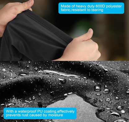 7110 Grill Cover for Weber Q100, Q1000 and Q120, Q1200 Series Gas Grills, Portable BBQ Grill Cover with Adjustable Hauling Rope,600D