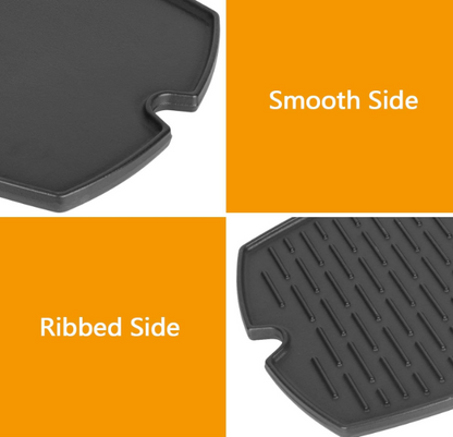 7583 Cast Iron Cooking Griddle for Weber Q200 2000 Series Parts, Replacement for Weber 396000 396001 566001 566002 566014
