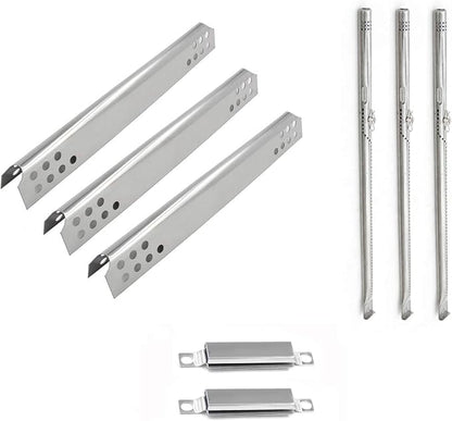 Replacement Parts for Char Broil Grill TRU Infrared 3 Burner 463242515, 466242516, 463367016, 463243016 466243219 Models, Included 3 Burners, 3 Heat Plates and 2 Adjustable Crossover Tubes.