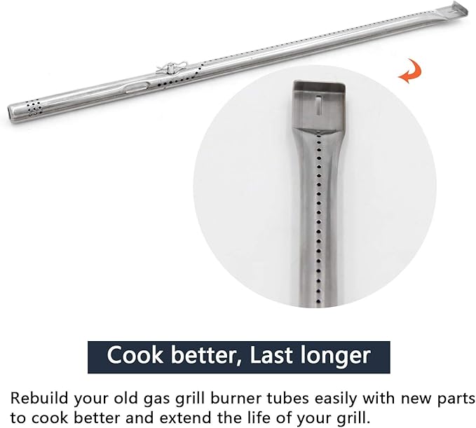 Replacement Parts for Char Broil Grill  TRU-Infrared 4 Burner 466242716, 466642616, 463242715, 463276016, 463257520 Models, Included 4 Burners, 4 Heat Plates and 3 Adjustable Crossover Tubes.