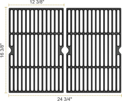 Cooking Grid Grates for Kenmore 4 Burner Grills,Enamel Cast Iron Grate Replacement Parts for Kenmore 146.10016510,146.46365610,146.16142210,146.16198211,2 Pack