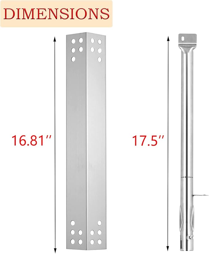 GR2210601-MM-00 Flame Tamer Burner Replacement Parts for Members Mark Grill Parts 614714 16261 Member's Mark 5 Burner GR2210601-MM-00 Sam’ s Club Heat Plates Shield Grill Burner Crossover Tube Kit