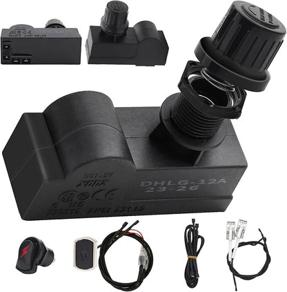 G350-0017-W1 Grill Igniters for Charbroil Ignitor Replacement Kit, 2-Outlets Electronic Ignition Module w/Wires and 2 Push Buttons, Grill Ignitor for Charbroil Surefire Ignition Systems