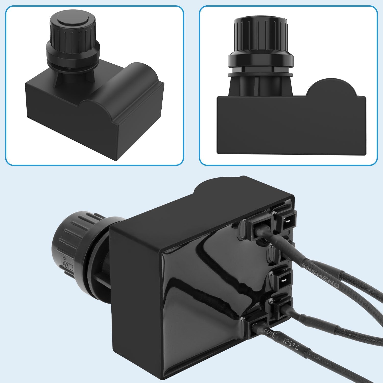 Grill Igniters for Charbroil Ignitor Replacement Kit, 4-Outlets Electronic Ignition Module with Wires G511-0055-W1 and 2 Push Buttons Igniter for Charbroil Surefire Ignition Systems