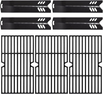 16 4/9" Grill Replacement Parts for Dyna Glo DGF493BNP, DGB494SPB, Backyard Grills BY13-101-001-12, BY14-101-001-099 and Uniflame GBC1343WP-U. Grill Grates, Heat Plates Shields for Dyna Glo 4 Burner