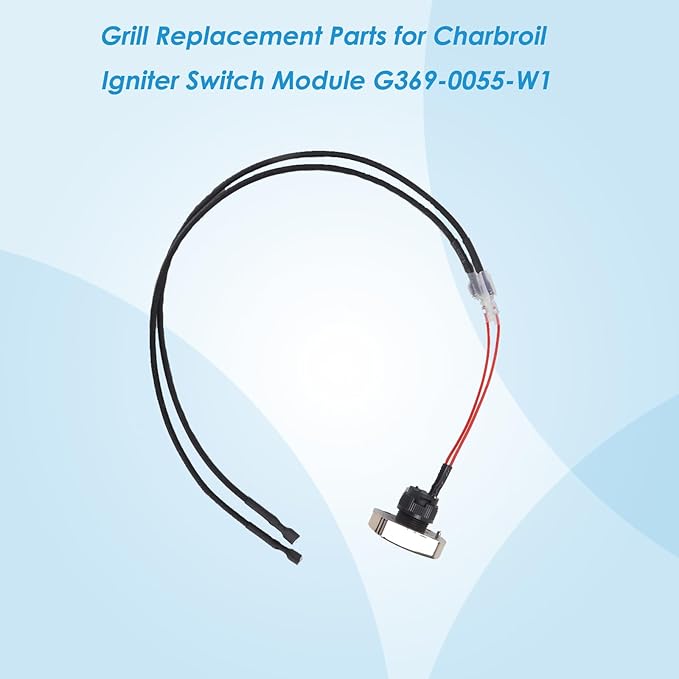 G369-0055-W1 Grill Igniter Button Switch Module for Charbroil Igniter Replacement, 2 Push Ignition Buttons Grill Replacement Parts for Charbroil Grill Igniter Surefire Ignition Systems