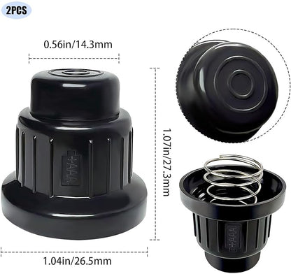 2 Pcs AAA Battery Push Button Igniter Cap, Igniter Replacement Caps, Igniter Button Cap with Spring, Ignitor Switch Cap, Replacement for Blackstone Char-Broil Gas Grill, Spark Generator Knob