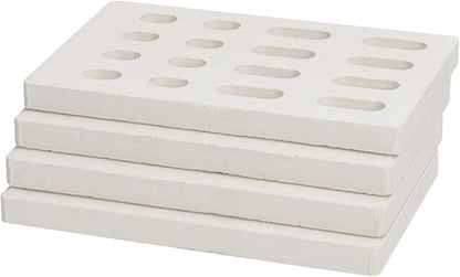4-Pack Universal Replacement Heat Plate Flame Tamer for Grand Turbo Grills, Ceramic Brick Flame Tamer, Replacement Parts for Grand Turbo Grand Hall, Barbeques Galore Grand Turbo, Members Mark