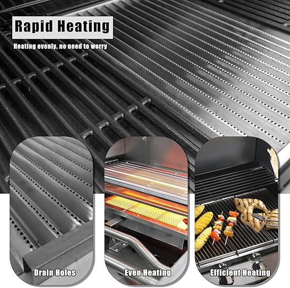 17 inch Emitter Plates for Charbroil Commercial and Signature Series Tru Infrared Gas Grill 4 Burner 463242716 463242715 466242716 466242815 466242715 Models