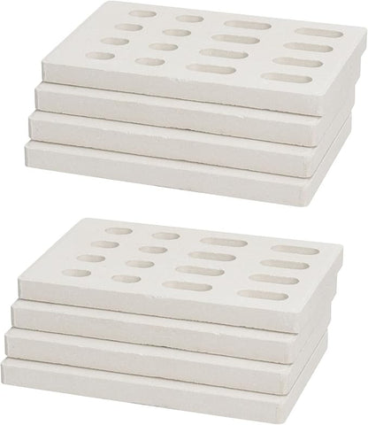 8-Pack Ceramic Flame Tamer for Grand Turbo Grills, Ceramic Briquettes Replacement Parts for Grand Turbo Grand Hall, Barbeques Galore Grand Turbo, Members Mark, Ceramic BBQ Bricks