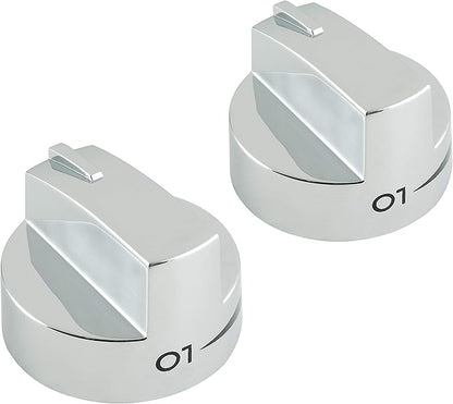 Replacement Control Knobs for Kenmore Gas Grills (2 Pieces), Stainless Steel