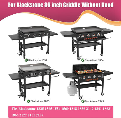 Griddle Lid Back-hinged Design for 36" Blackstone Griddle, Nexgrill, Member Mark Griddle and Other 36'' griddles, Hard Cover Hood with Handle for 36 Inch Blackstone Table Top Griddles