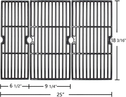 Cast Iron Grill Grates for CharBroil Performance 5 Burners 463347519 463373319 463373019 463347518 Cooking Grids Replacement for Char-Broil 475 4 Burners 463342119 463376017 463361017, 3 Packs