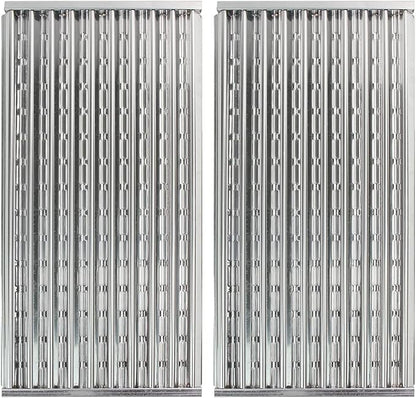 18 3/8" Stainless Steel Tru-Infrared Emitter Grates for 2 Burner Charbroil Grills 466246910 463243812 463243911 463273614 463246910 466247110 463246909 463241013 463241014 466241013, 2-pk