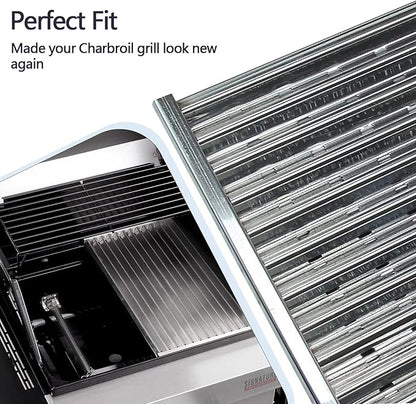 18 3/8" Stainless Steel Tru-Infrared Emitter Grates for 2 Burner Charbroil Grills 466246910 463243812 463243911 463273614 463246910 466247110 463246909 463241013 463241014 466241013, 2-pk