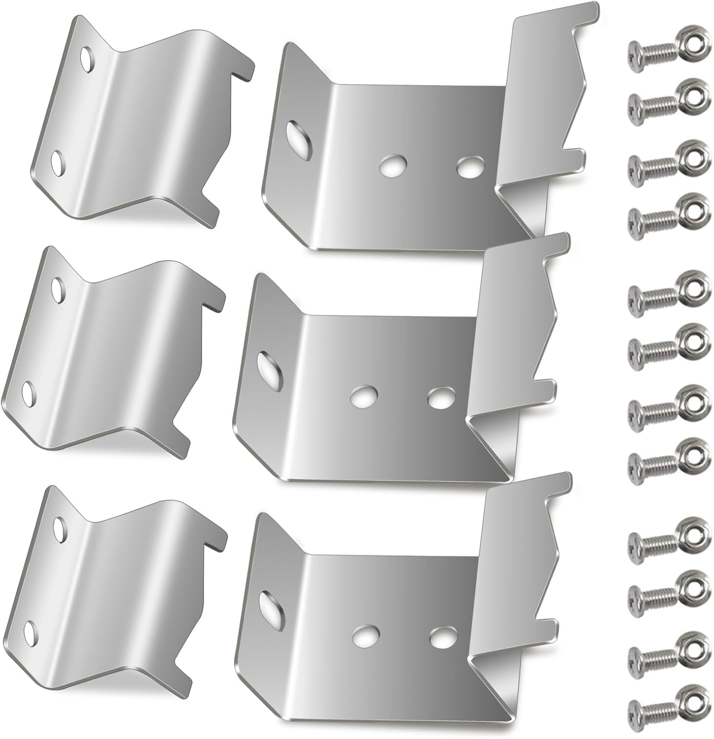 Grill Heat Plates Shield Flame Shield Brackets, Burner Hanger Brackets BBQ Gas Grill Replacement Parts Accessories with Screws for Chargriller 5050 Duo, 3001, 3008, 5050, 5072, 5650