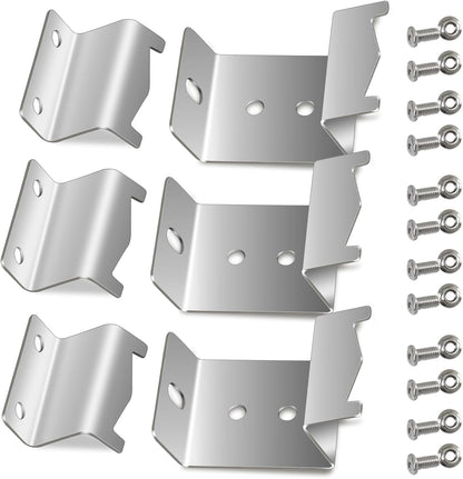 Grill Heat Plates Shield Flame Shield Brackets, Burner Hanger Brackets BBQ Gas Grill Replacement Parts Accessories with Screws for Chargriller 5050 Duo, 3001, 3008, 5050, 5072, 5650