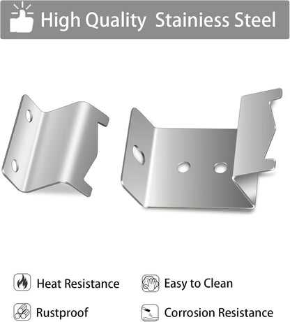 Grill Heat Plates Shield Flame Shield Brackets, Burner Hanger Brackets BBQ Gas Grill Replacement Parts Accessories with Screws for Chargriller 5050 Duo, 3001, 3008, 5050, 5072, 5650