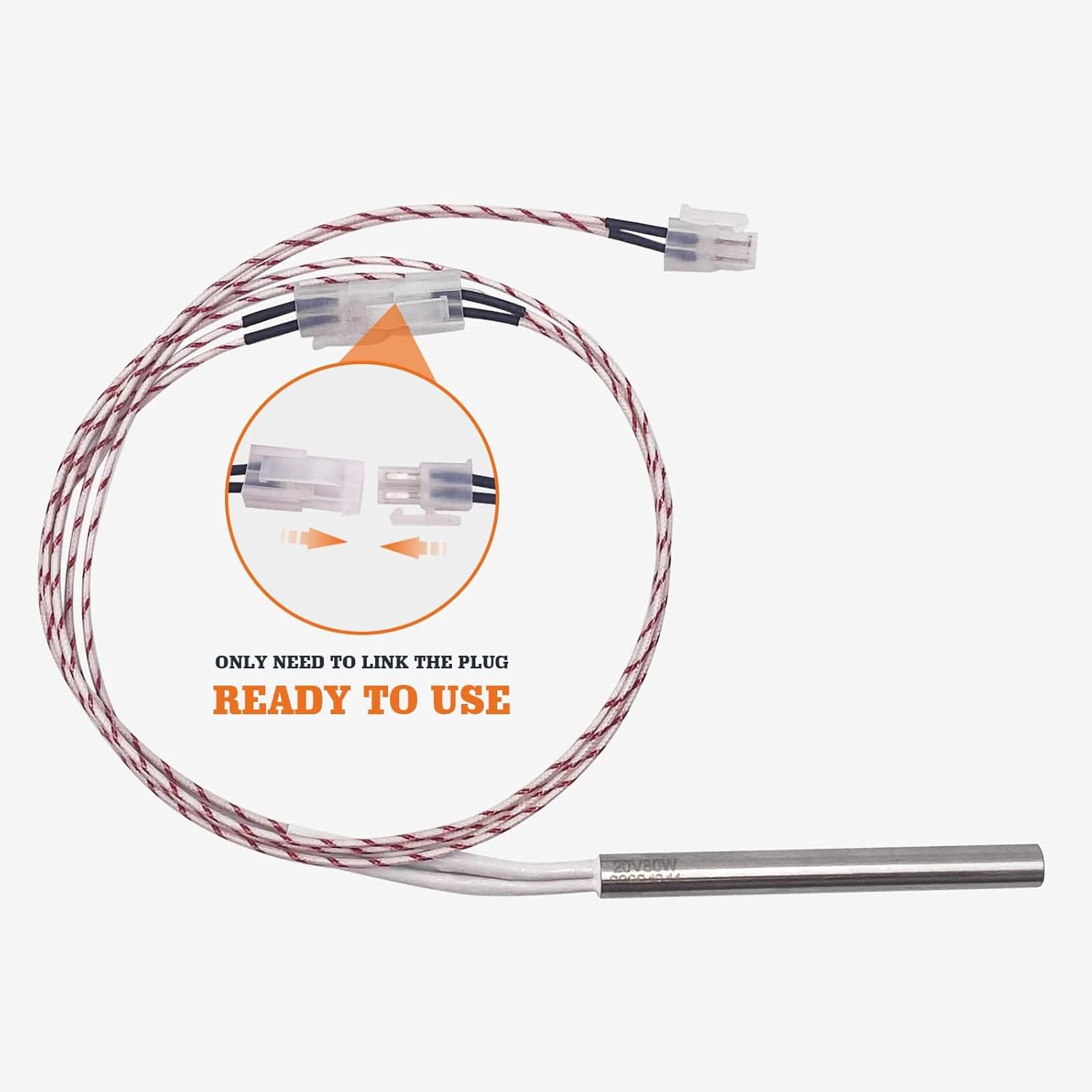 D2 Hot Rod Igniter Kit for Traeger Pro 575 & 780 etc Wood Pellet Grills. Heating Element for Traeger D2 Direct Drive & WiFIRE Technology, 80W 20V
