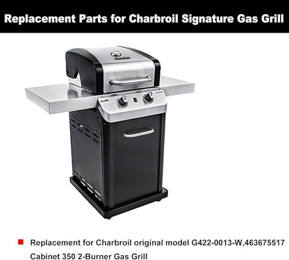 Replacement 18 3/16’’Grill grates for Charbroil Signature G422-0013-W,463675517 Cabinet 350 2-Burner Gas Grill,for Char Broil Grill Grate Porcelain Coated Cast Iron