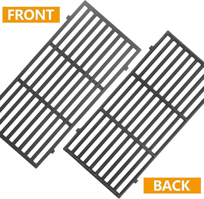 66094 66801  18 7/8'' Cast Iron Grill Grates for Weber Genesis GS4 II E-210,II LX E/S 240 Gas Grills, 2 Pack Cooking Grid Replacement parts