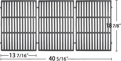 66096 66803  18 7/8 inch Cast Iron Grill Grates Replacement for Weber Genesis II 610 and Genesis II LX 640 Series Gas Grills 2017 and Newer