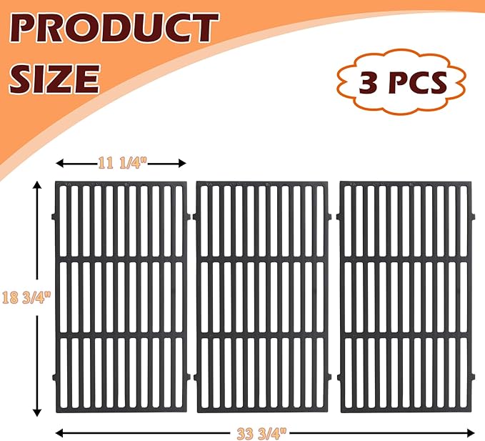 66097 66089 Grill Grates for Weber Genesis GS4 Genesis II E-410 E-435 E-415 LX E-440 LX E-440 LX S-440 SE-410,for Weber Genesis II 400 LX 400 Series