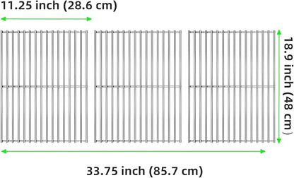 66089 66097 Grill Grate Replacement Parts for Weber Genesis II E-410, E-435, S-435, SE-410, Weber Genesis II LX 400 SER GBS S-435, Stainless Steel