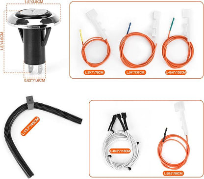 Replacement Igniter Parts for Weber 66355 , Gas Grill Igniter Kit for Weber Genesis II 410 & 210 Series Gas Grills(Model Years 2017 and Newer)