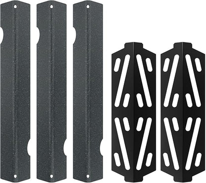 66794/90223 Porcelain Steel Flavorizer Bars and 66684/66039/66031 Heat Deflectors for Weber Genesis II E-210, Genesis II  LX E-240 S-240 Grills